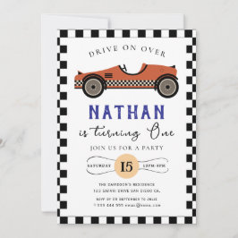 Invitación de cumpleaños de Race Car