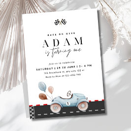 Invitación de cumpleaños de Race Car, un cumpleaño