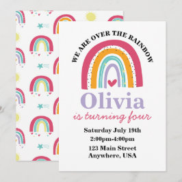 invitación de cumpleaños de Rainbow Bright