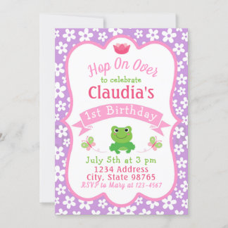 Invitación de cumpleaños de rana