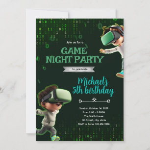 Invitación de cumpleaños de realidad virtual
