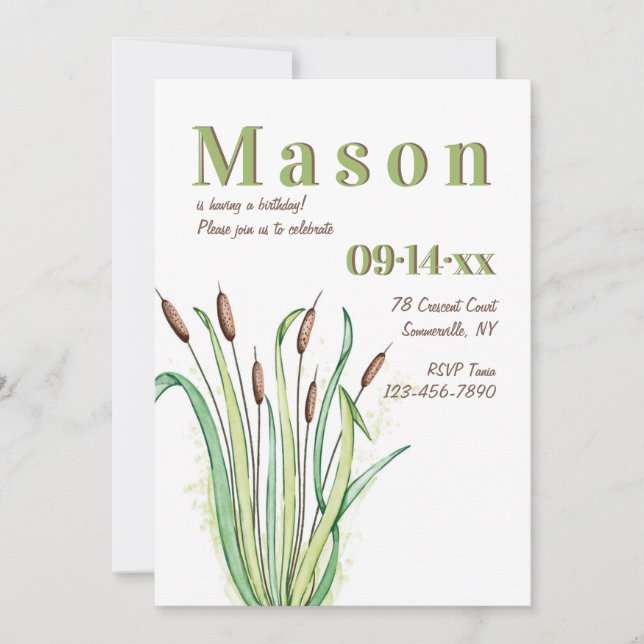 Invitación de cumpleaños de Reeds (Anverso)