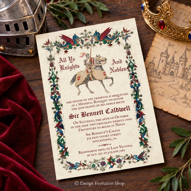 INVITACIÓN DE CUMPLEAÑOS DE RENACIMIENTO MEDIEVAL  (Subido por el creador)