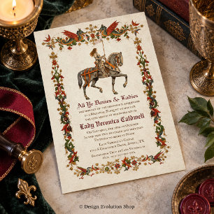 INVITACIÓN DE CUMPLEAÑOS DE RENACIMIENTO MEDIEVAL