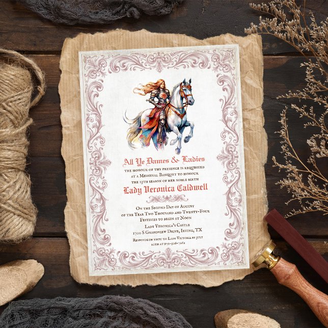 INVITACIÓN DE CUMPLEAÑOS DE RENACIMIENTO MEDIEVAL  (Subido por el creador)