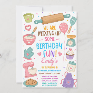 Invitación de Cumpleaños de Repostería Personaliza