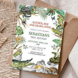 Invitación de cumpleaños de reptil