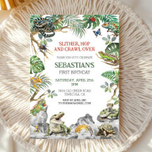 Invitación de cumpleaños de reptil