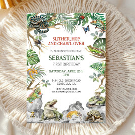 Invitación de cumpleaños de reptil