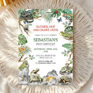Invitación de cumpleaños de reptil