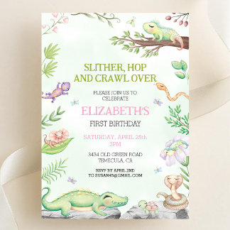 Invitación de cumpleaños de reptil