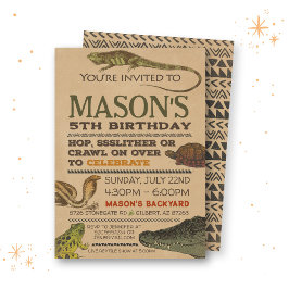 Invitación de cumpleaños de Reptile