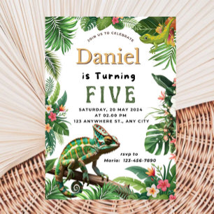 Invitación de cumpleaños de Reptile