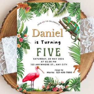 Invitación de cumpleaños de Reptile