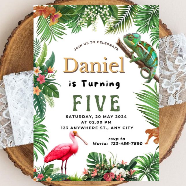 Invitación de cumpleaños de Reptile (Subido por el creador)