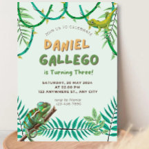 Invitación de cumpleaños de Reptile