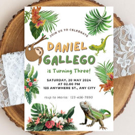 Invitación de cumpleaños de Reptile