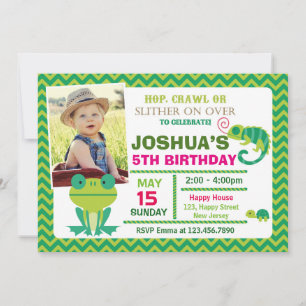 Invitación de cumpleaños de Reptile