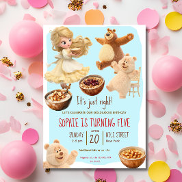 Invitación de cumpleaños de Ricitos de Oro