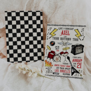 Invitación de cumpleaños de Rock & Roll - Cumpleañ