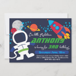 Invitación de cumpleaños de Rocketman 5x7