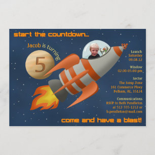 Invitación de cumpleaños de Rocketship