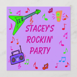 Invitación de cumpleaños de Rockin