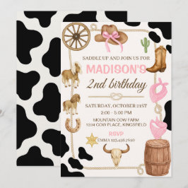 Invitación de cumpleaños de Rodeo Cowgirl editable