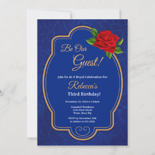 Invitación de cumpleaños de Rosa encantado