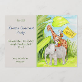Invitación de cumpleaños de Safari de cumpleaños