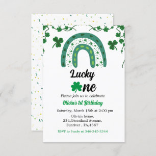 Invitación de cumpleaños de San Patricio shamrock