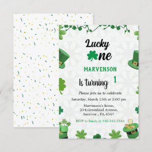 Invitación de cumpleaños de San Patricio shamrock