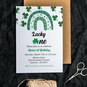 Invitación de cumpleaños de San Patricio shamrock