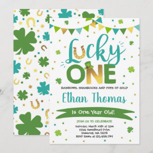 Invitación de cumpleaños de San Patricio, un Fiest