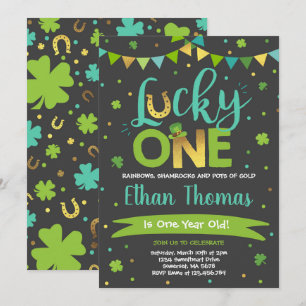 Invitación de cumpleaños de San Patricio, un Fiest