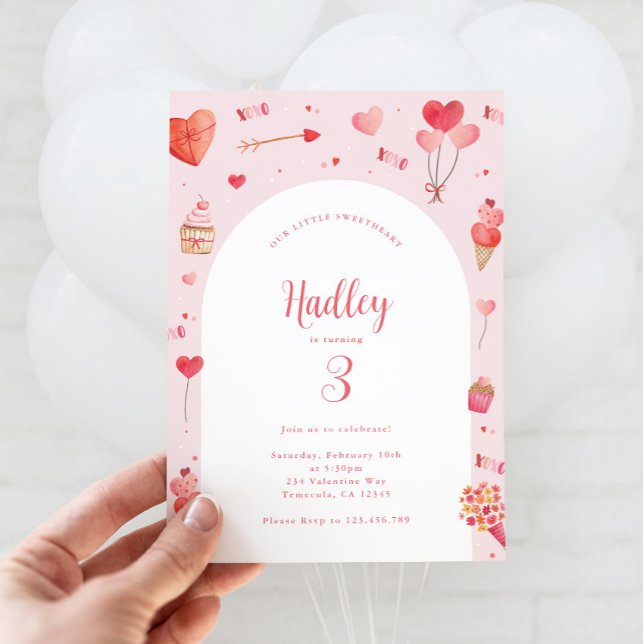 Invitación de cumpleaños de San Valentín (Valentines Birthday Invitation)