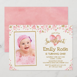 Invitación de cumpleaños de San Valentín cualquier