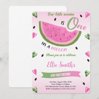 Invitación de cumpleaños de sandía