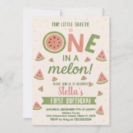 Invitación de cumpleaños de sandía editable para n