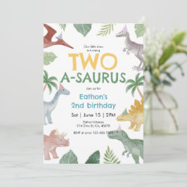Invitación de cumpleaños de Saurus Dinosaurio