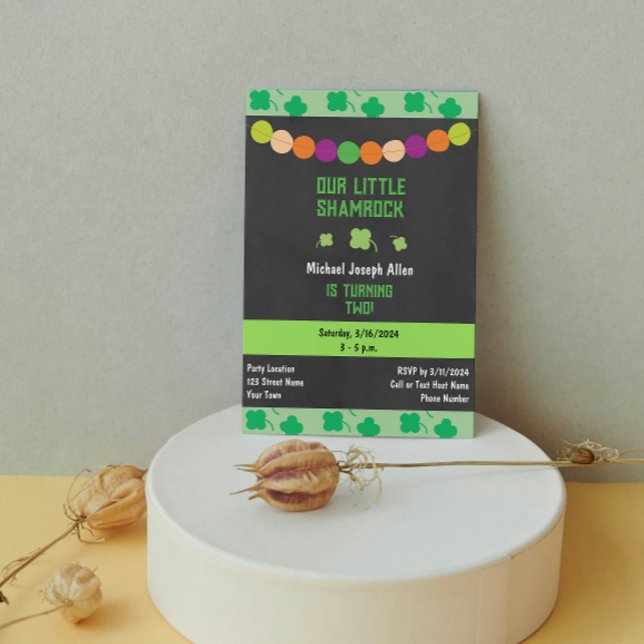 Invitación de cumpleaños de Shamrock (Subido por el creador)