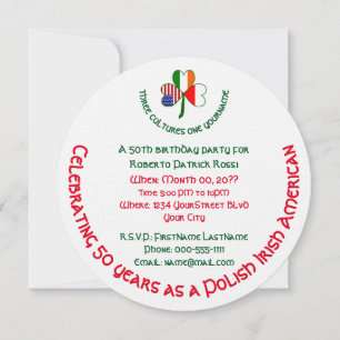 Invitación de cumpleaños de Shamrock americano de