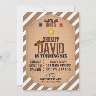 Invitación de cumpleaños de Sheriff