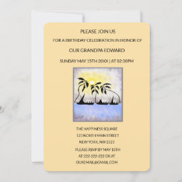 Invitación de cumpleaños de Silhouette Full Moon