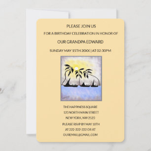 Invitación de cumpleaños de Silhouette Full Moon