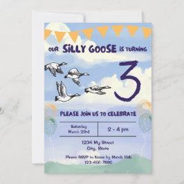 Invitación de cumpleaños de Silly Goose