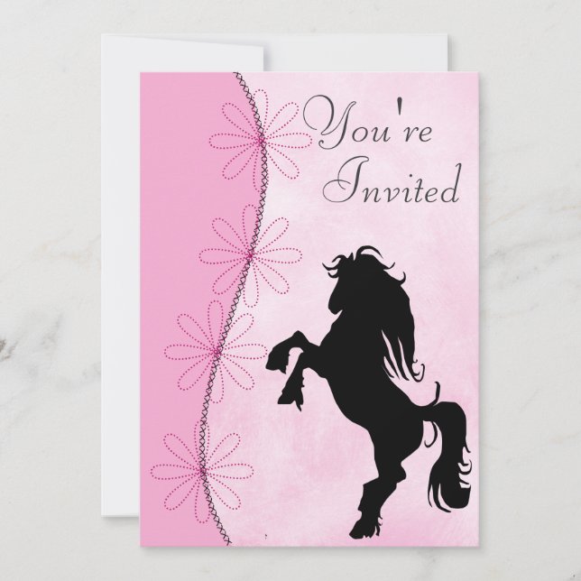 Invitación de cumpleaños de silueta (Anverso)