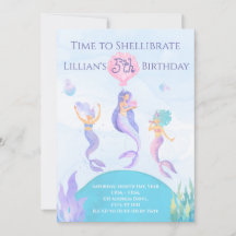 Invitación de cumpleaños de sirena