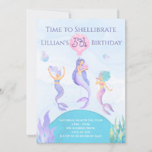 Invitación de cumpleaños de sirena