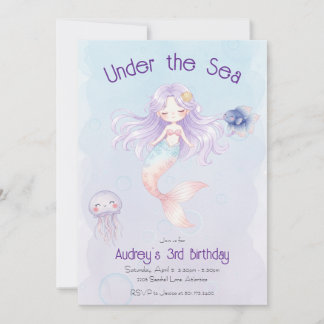 Invitación de cumpleaños de sirena
